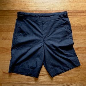 Kit & Ace Heather Grey Dress Shorts with Zippers